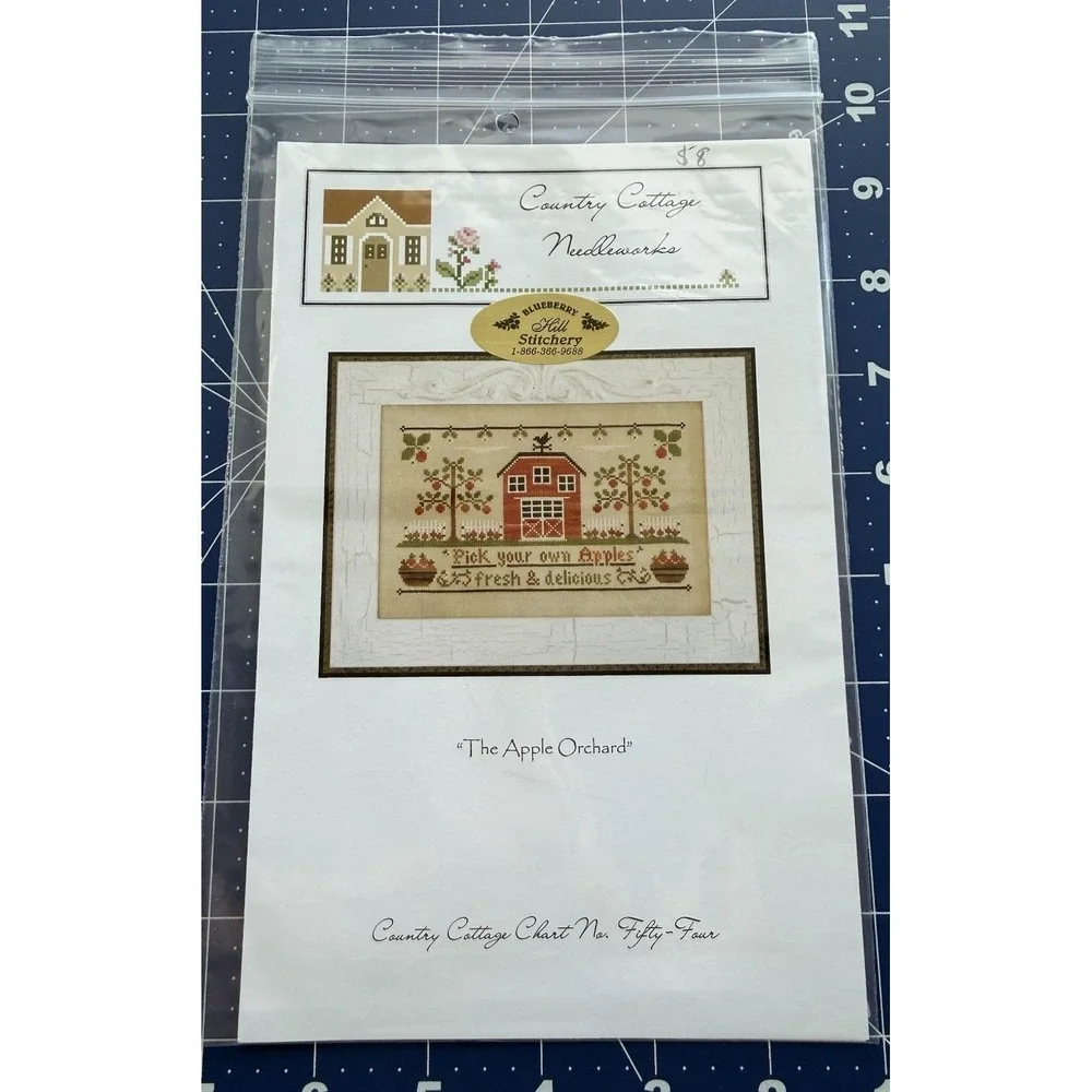COUNTRY COTTAGE NEEDLEWORKS Counted‎ Cross Stitch Chart ~ The Apple Orchard